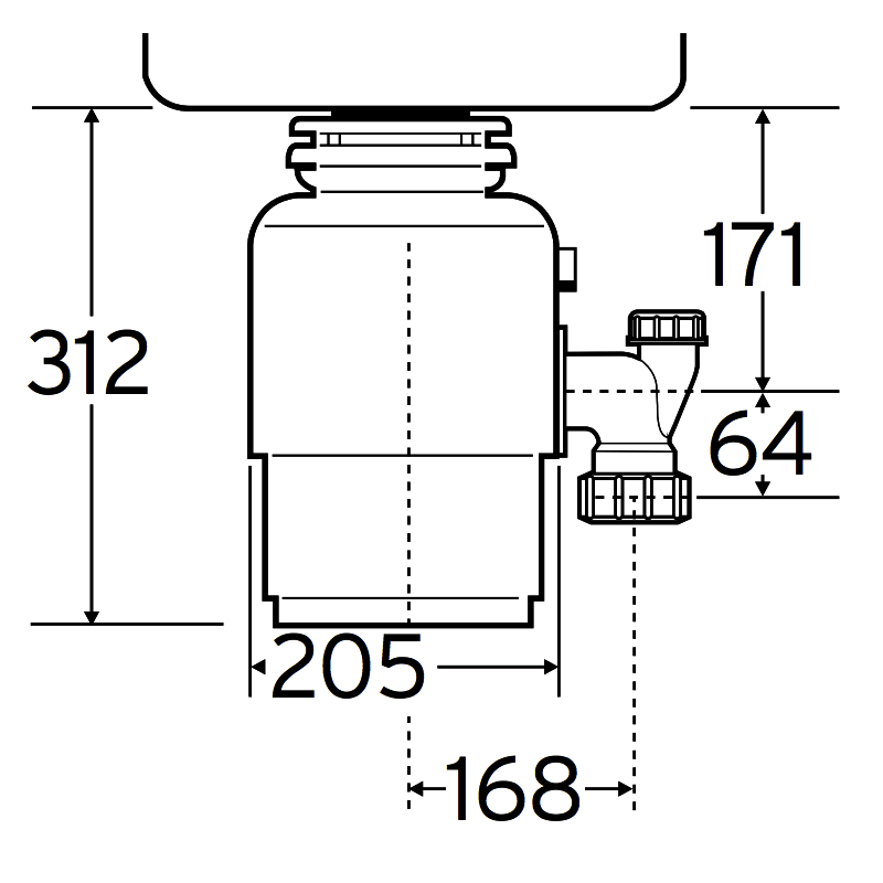 Mermajestic Küchenabfallzerkleinerer 560W - 1.4L Mit 3500rpm