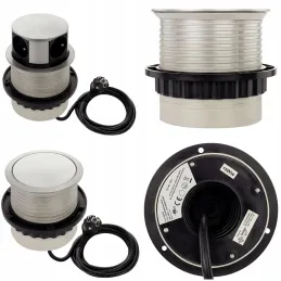 Ausziehbare elektrische Steckdose TETRABOX FRENCH 4x 230V / Aluminium