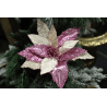 Dekorative Blume für den Weihnachtsbaum auf einem Stiel
Größe der Dekoration:
Durchmesser der Blume: 280 mm
Höhe der Blume: 250 mm
Länge des Stiels: 200 mm 
Preis ist für 1 Stück