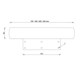 Möbelfuß ARLEN / Chrom glänzend