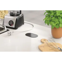 Ausziehbare Doppelsteckdose PICCOLINO SCHUKO 2x 230V / Schwarz