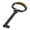 Dekorativer Schraubenschlüssel für Schränke mit einem Durchmesser von 6 mm. Es ist auch möglich, eine Matrize für den Schlüssel zu kaufen.