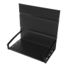 Ein modernes und designorientiertes Aufhängesystem für die Küche, das sowohl funktionell als auch einfach zu montieren ist. Das gesamte System besteht aus einem Aluminiumprofil, Wandklammern und individuellen Beschlägen.
Das Regal hat eine Höhe von 260 mm und eine Tiefe von 157 mm. Er wird einfach von unten in das OXXO-Profil eingerastet. Das Regal lässt sich auch nach dem Stapeln an der Wand frei verschieben.
In die Seiten des Regals können auch Haken eingehängt werden, die käuflich erworben werden können.
Die moderne anthrazitfarbene Oberfläche mit außergewöhnlichem Design macht nicht nur in der Küche Eindruck.
Es ist auch möglich, fertige Sets des Küchenhängesystems zu erwerben.
