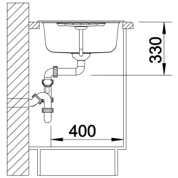 Keramikspüle Blanco ZIA 45 S / Weiß