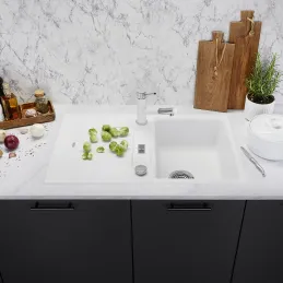 Keramikspüle Blanco ZIA 45 S / Weiß Soft