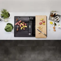 Blanco ZIA 45 S Spülbecken aus Keramik / Vulkan-Grau