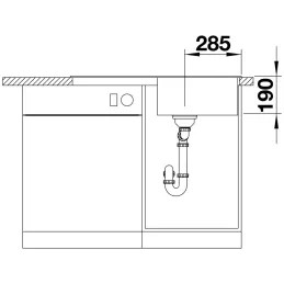 Keramikspüle Blanco ZIA 5 S / Anthrazit