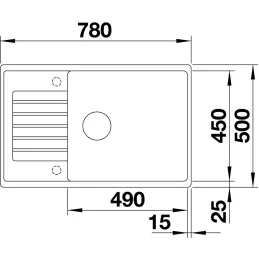 Keramikspüle Blanco ZIA XL 6 S Compact / Weiß