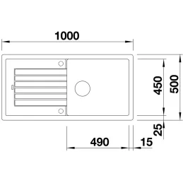 Blanco ZIA XL 6 S Spülbecken aus Keramik / Schwarz