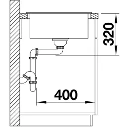 Blanco ZIA XL 6 S Spülbecken aus Keramik / Schwarz