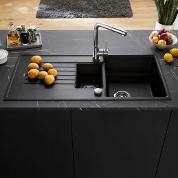 Keramikspüle Blanco ZIA 6 S / Schwarz