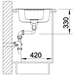 Keramikspüle Blanco ZIA 6 S / Schwarz