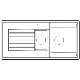 Blanco ZIA 6 S Spülbecken aus Keramik / Vulkan Grau