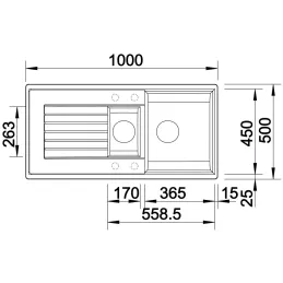 Keramikspüle Blanco ZIA 6 S / Kaffee