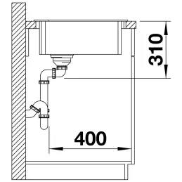 Blanco ZIA 9 E Eckspüle aus Keramik / Kaffee