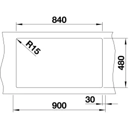 Blanco ZIA 9 Spülbecken aus Keramik / Anthrazit