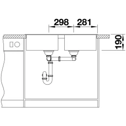 Keramikspüle Blanco ZIA 9 / Weiß Soft