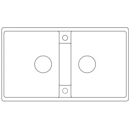 Keramikspüle Blanco ZIA 9 / Weiß Soft