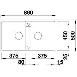 Keramikspüle Blanco ZIA 9 / Kaffee