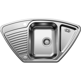 Eckiger Edelstahlspülbecken...