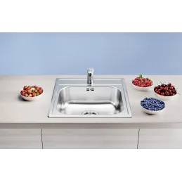 Set Blanco Edelstahlspüle DANA 6 + Armatur DARAS-S mit Brause / Glänzendes Chrom