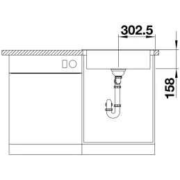 Set Blanco Edelstahlspüle DANA 6 + Armatur MILA / Glänzendes Chrom