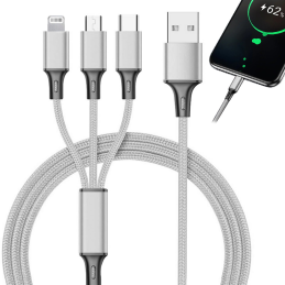 Handy-Ladegerät 3in1 USB-A...