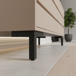 ANGEL Möbelbein / Schwarz matt