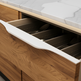 Fräsgriff LUTRA / Weiß matt