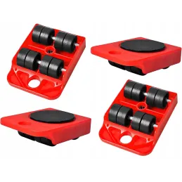 Set zum Verschieben von Möbeln und Geräten / Rot
