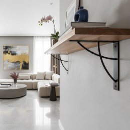 Regalhalter LEONA / Schwarz