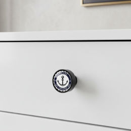 Holzknopf ARSIA  / Schwarz...