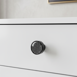 Holzknopf ARSIA  / Schwarz...