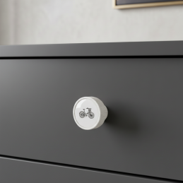 Holzknopf ARSIA / Weiß -...