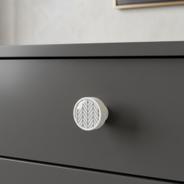 Holzknopf ARSIA / Weiß -...