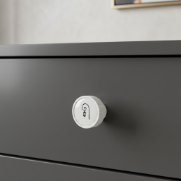 Holzknopf ARSIA / Weiß -...