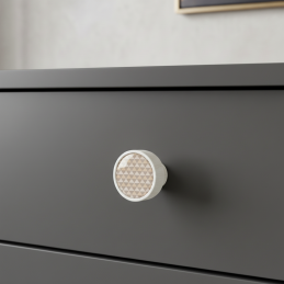 Holzknopf ARSIA / Weiß -...