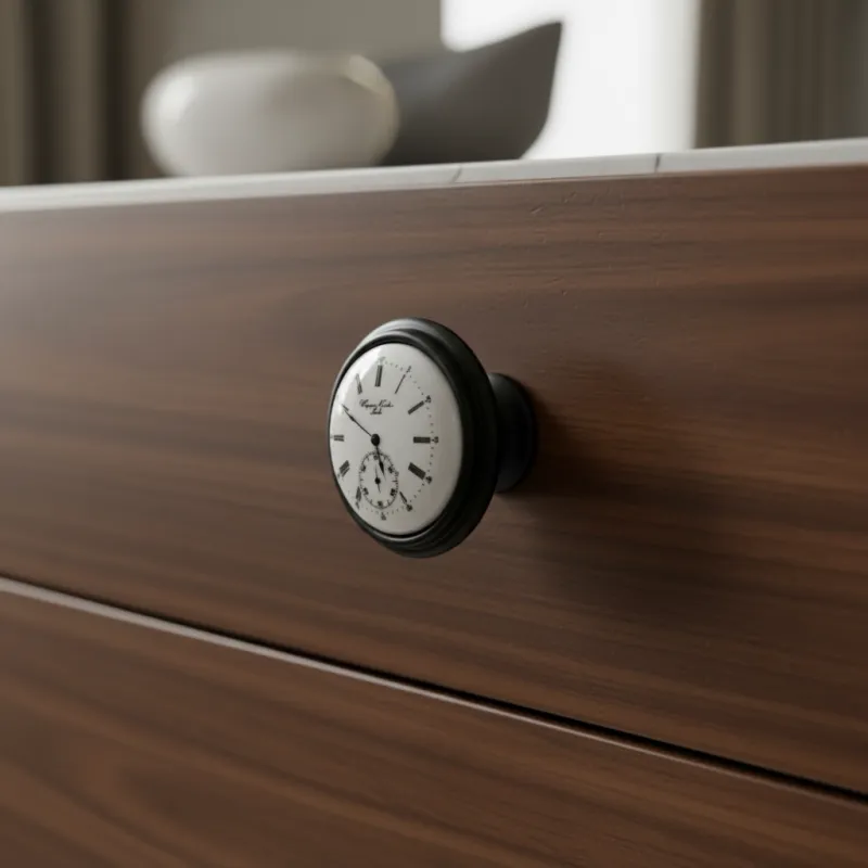 Knopfgriff VIAMO CLOCK / Schwarz