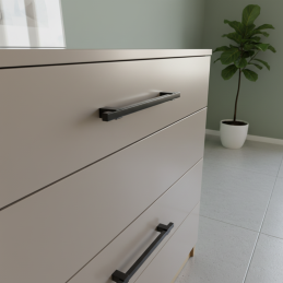 Holzgriff LEO / Eiche schwarz