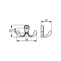 Aufhänger MIKEL S / Messing Patina