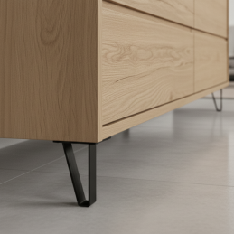 Möbelbein SONIA / Schwarz matt