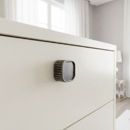 Knopf LOGAN / Antiksilber