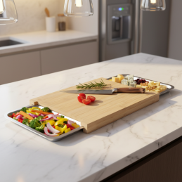 Bambus-Schneidebrett mit...