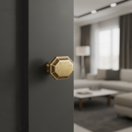 Knopfgriff MOET / Altmessing