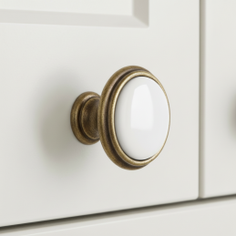 Knopfgriff FRESNO / Altmessing