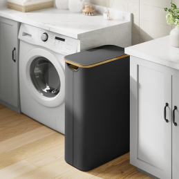 Wäschekorb SOFT 60L / Schwarz