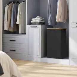 Wäschekorb SOFT 90L / Schwarz