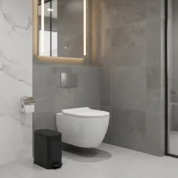 DESERT Abfalleimer mit Pedal 5L / Schwarz matt