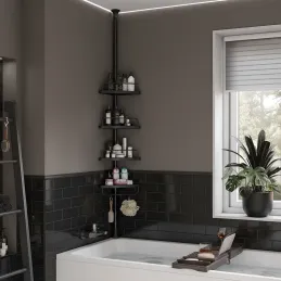 Eckbadregal REGALO SPA / Schwarz