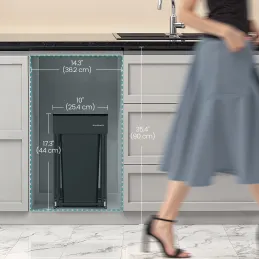 Ausziehbarer Mülleimer GALAXY 300mm - 2 x15L / Schwarz